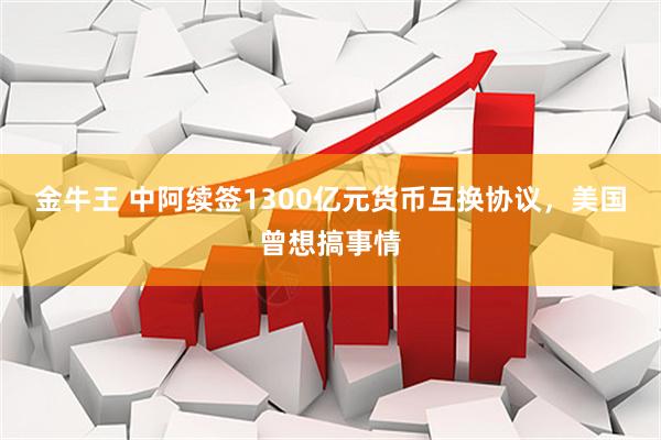 金牛王 中阿续签1300亿元货币互换协议，美国曾想搞事情